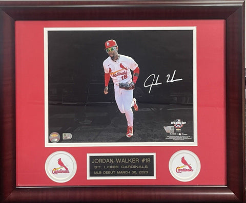 Jordan Walker Signed 11x14 Framed Photo Cardinals Rookie Auto Fanatics MLB COA