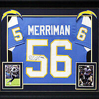 Shawne Merriman Authentic Signed Powder Blue Pro Style Framed Jersey JSA Witness