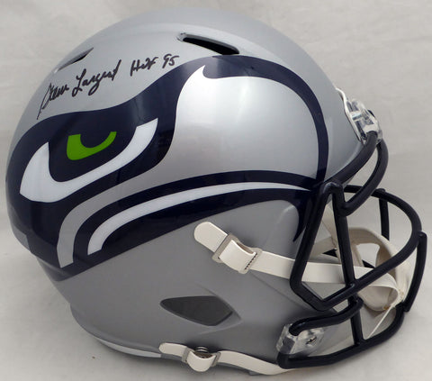 Steve Largent Autographed Seahawks AMP Full Size Speed Helmet (Smudge) MCS Holo