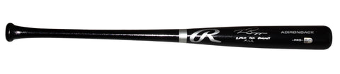 TRAVIS BAZZANA SIGNED CLEVELAND GUARDIANS BLACK RAWLINGS BAT W/ 2024 1ST PICK