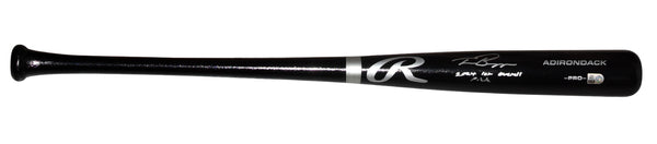 TRAVIS BAZZANA SIGNED CLEVELAND GUARDIANS BLACK RAWLINGS BAT W/ 2024 1ST PICK