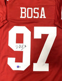 49ers NICK BOSA Signed Custom Replica San Francisco RED Jersey AUTO - BAS