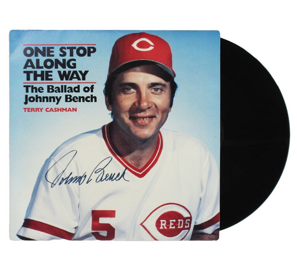 Johnny Bench Signed MLB One Stop Along the Way Vinyl Album