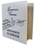 Vikings Rich Gannon "NFC Central Champions" Signed 1992 Offensive Playbook BAS