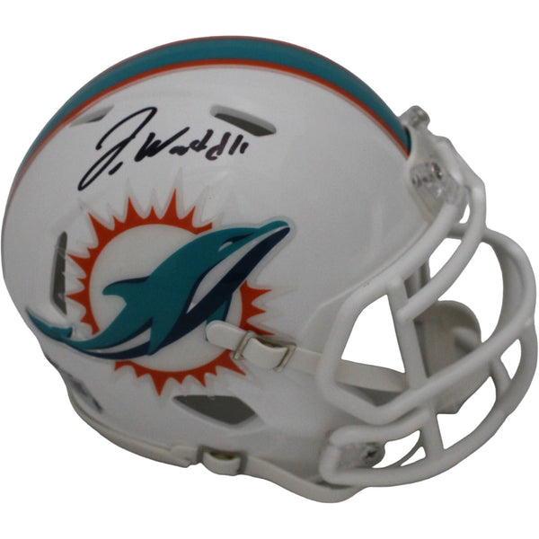 Jaylen Waddle Autographed/Signed Miami Dolphins Mini Helmet Fanatics 44765
