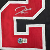 Autographed/Signed James Wood Washington Black Baseball Jersey Beckett BAS COA