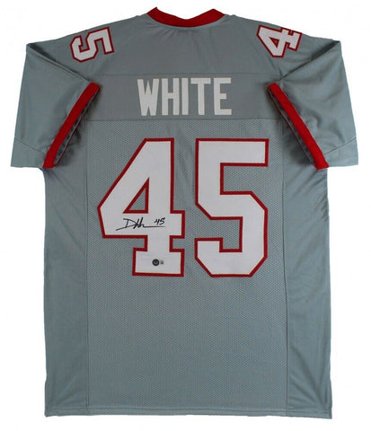 Devin White Signed Tampa Bay Buccaneers Gray Jersey (Beckett) #5 Draft Pck 2019