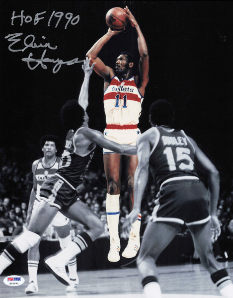 Elvin Hayes Autographed Signed 11x14 Photo Bullets "HOF 1990" PSA/DNA #H05991