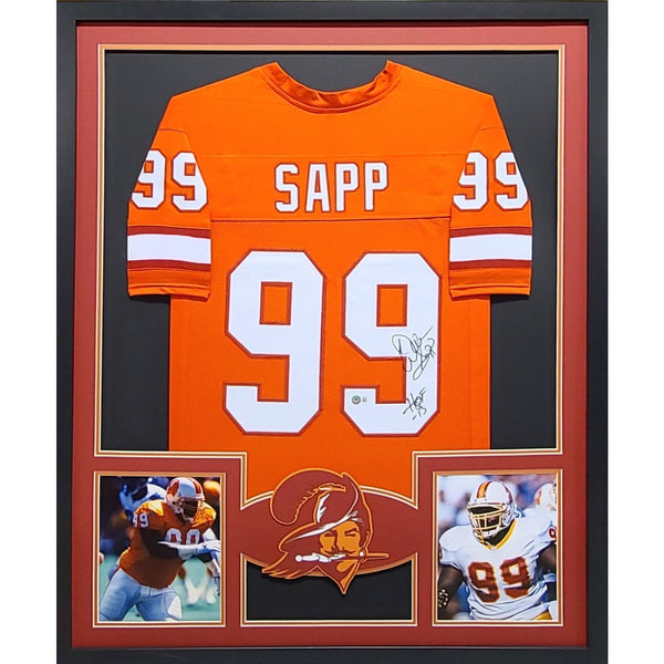 Warren Sapp Autographed Signed Framed Tampa Bay Buccaneers TB Jersey BECKETT