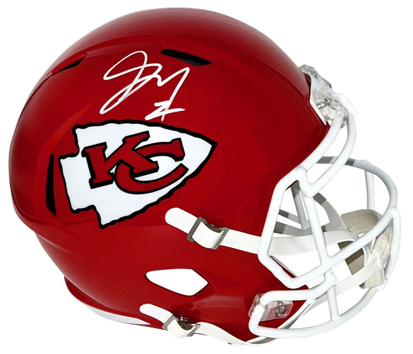 SKYY MOORE AUTOGRAPHED KANSAS CITY CHIEFS FULL SIZE SPEED HELMET BECKETT