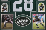 FRAMED NEW YORK JETS CURTIS MARTIN AUTOGRAPHED SIGNED JERSEY PSA COA