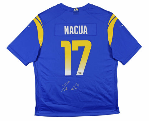 Rams Puka Nacua Authentic Signed Blue Nike Game Jersey Autographed Fanatics