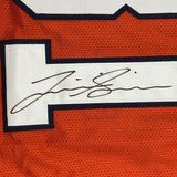 Autographed/Signed Justin Simmons Denver Retro Orange Football Jersey PSA/DNA CO