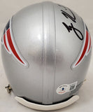 RODNEY HARRISON AUTOGRAPHED SIGNED PATRIOTS SILVER MINI HELMET BECKETT QR 193939