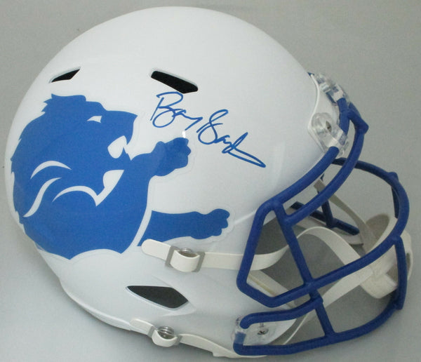 Lions BARRY SANDERS Signed Full Size Riddell AMP Speed Replica Helmet AUTO