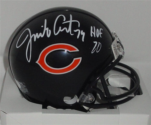 Bears JIM COVERT Signed Riddell VSR4 Mini Helmet AUTO w/ HOF '20" - JSA