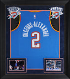 Thunder Shai Gilgeous-Alexander Signed Blue Nike Icon Edition Framed Jersey PSA