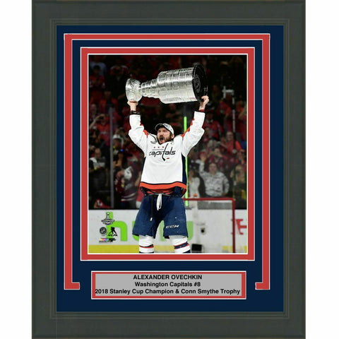 Framed ALEXANDER OVECHKIN Washington Capitals Stanley Cup Champs 8x10 Photo #1