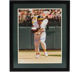 Rickey Henderson Signed Oakland Athletics Framed 16x20 Running MLB Photo