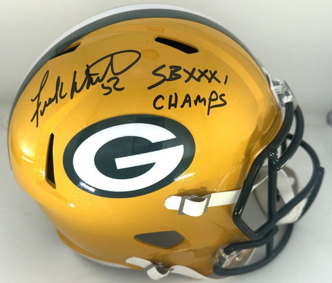 Packers FRANK WINTERS Signed Full Size REPLICA Speed Helmet AUTO w/ XXXI - BAS