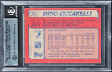 North Stars Dino Ciccarelli Authentic Signed 1985 Topps #13 Card BAS Slabbed 2