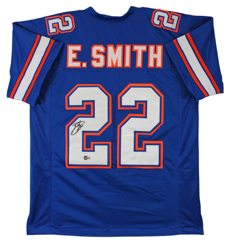 Florida Emmitt Smith Authentic Signed Blue Pro Style Jersey BAS Witnessed
