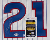 Sammy Sosa Signed Russell Athletic Chicago Cubs Diamond Collction Jersey JSA COA