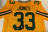 Aaron Jones Signed Green Bay Packers Throwback Jersey (Beckett) 2020 Pro Bowl RB
