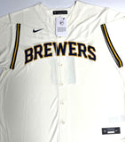 Brewers Outfielder JACKSON CHOURIO Signed Official Nike Cream Jersey AUTO - MLB