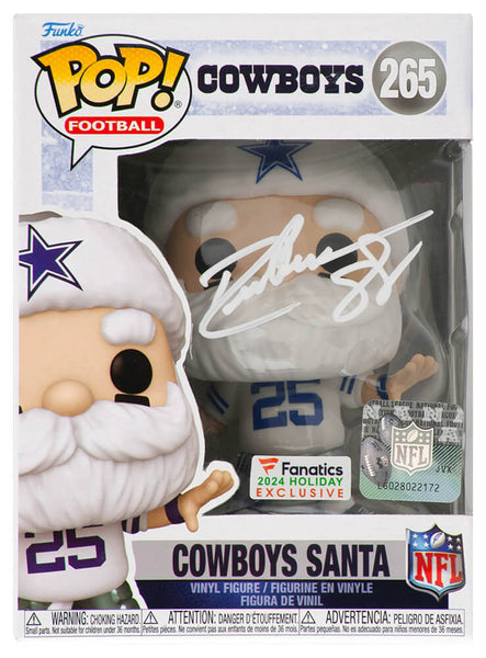 Drew Pearson Signed Dallas Cowboys SANTA Funko Pop Doll #265 - (SCHWARTZ COA)