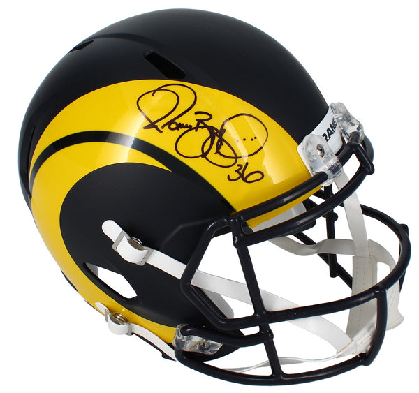 Jerome Bettis Autographed Los Angeles Rams Rivalries Full Size Helmet Beckett