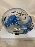 ISAAC TESLAA SIGNED DETROIT LIONS MID SIZE MIDI SPEEDFLEX HELMET BECKETT