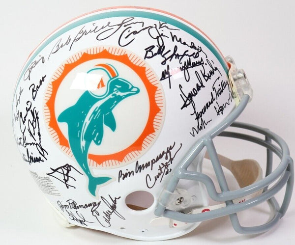 Miami Dolphins 1972 Perfect Season Pro Helmet - Over 40 signatures w/ JSA LOA