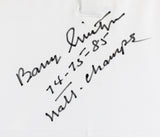 Oklahoma Barry Switzer "74-75-88 Natl Champs" Signed White Polo Shirt BAS Wit