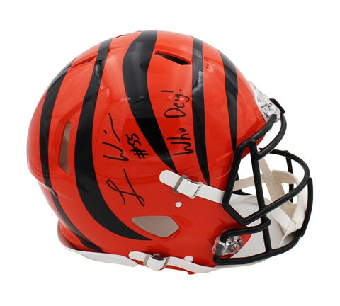 Logan Wilson Signed Cincinnati Bengals Speed Authentic Helmet w/"Who Dey!"