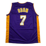 Autographed/Signed Lamar Odom Los Angeles Purple Basketball Jersey JSA COA