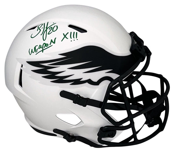 BRIAN DAWKINS SIGNED PHILADELPHIA EAGLES FULL SIZE LUNAR HELMET W/ WEAPON X