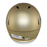 Travis Hunter Autographed Colorado Buffaloes F/S Gold Helmet Beckett W 53366