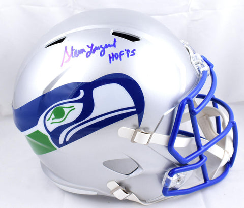 Steve Largent Autographed Seahawks F/S 83-01 Speed Helmet w/HOF - Beckett W Holo