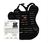 Gary Carter, Carlton Fisk, Barry Lyons Signed Black MLB Catcher Gear