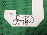 BOSTON CELTICS LARRY BIRD AUTOGRAPHED SIGNED GREEN JERSEY PSA/DNA STOCK #215679