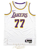 Luka Doncic Autographed Los Angeles Lakers White Nike Swingman Jersey Panini