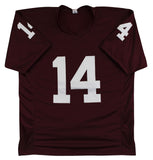 Oklahoma Sam Bradford "2008 Heisman" Signed Maroon Pro Style Jersey BAS Witness