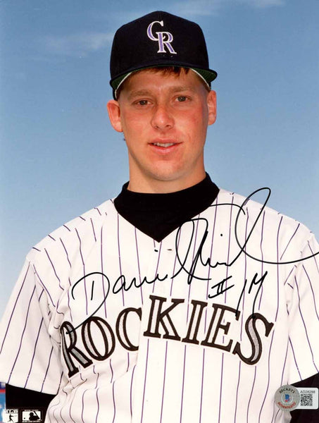 David Neid Autographed/Signed Colorado Rockies 8x10 Photo Beckett 50542