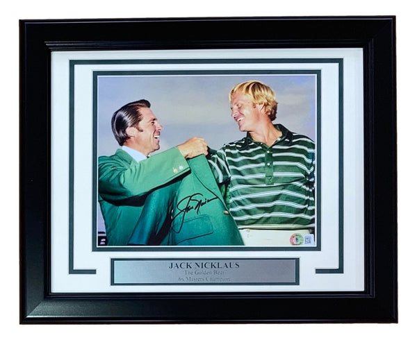 Jack Nicklaus Signed Framed 8x10 PGA Golf Photo BAS BH78975