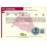 Ed McCaffrey Autographed/Signed 1991 Classic Draft Picks #217 Card Beckett 59208