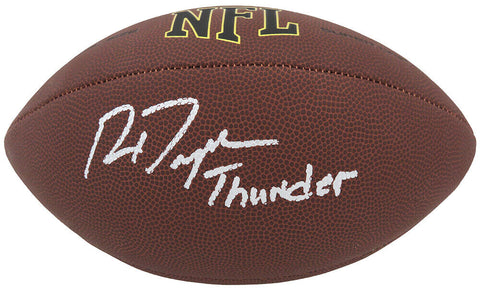 Ron Dayne Signed Wilson Super Grip Full Size NFL Football w/Thunder - (SS COA)