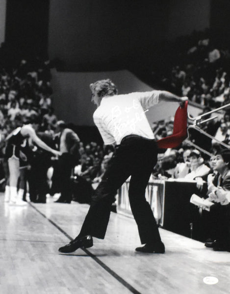 Bob Knight Autographed Indiana Hoosiers16x20 Chair Photo - JSA W *White