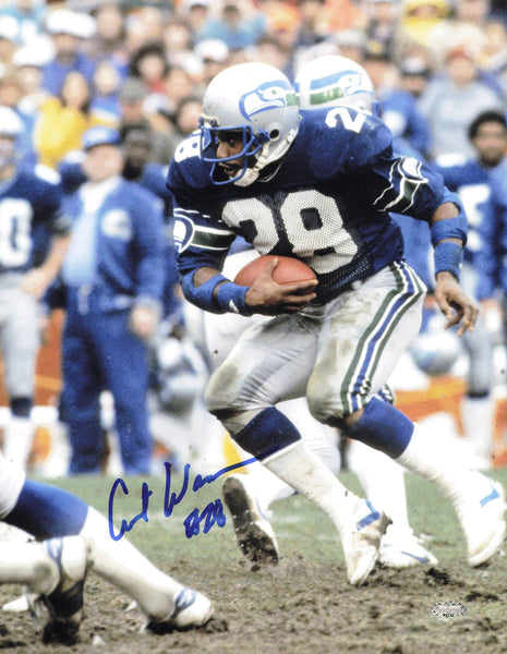 Curt Warner Autographed Signed 11x14 Photo Seattle Seahawks MCS Holo #64173