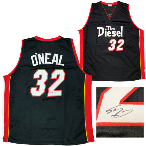 HEAT SHAQUILLE SHAQ O'NEAL AUTOGRAPHED BLACK JERSEY THE DIESEL BECKETT 202307